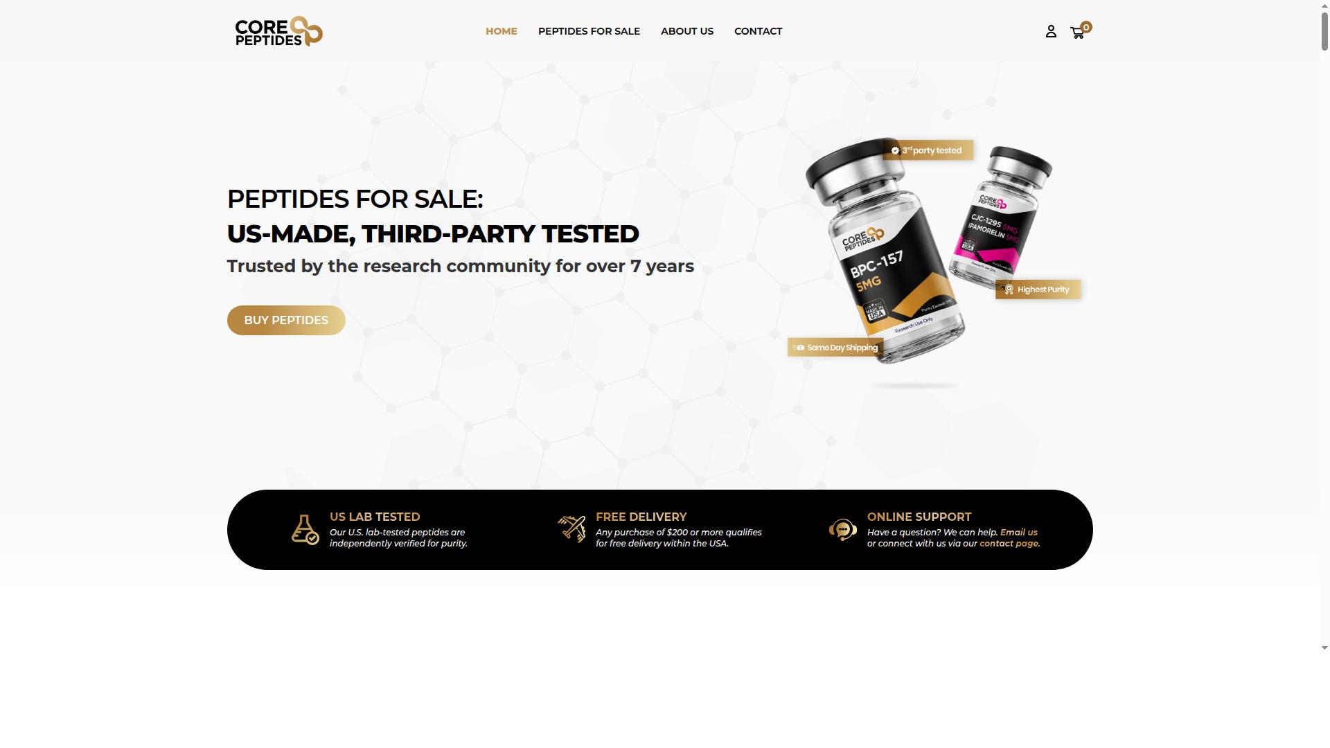 Core Peptides website